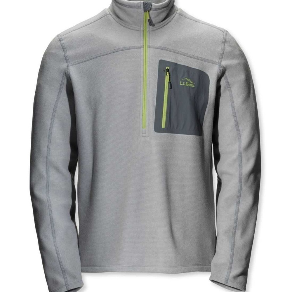Ll bean semi fitted fleece 3/4 zip. Men’s large